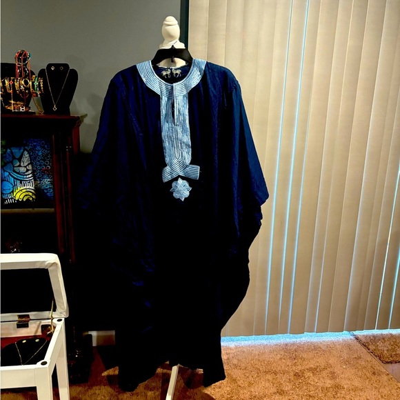 VTG African Nigeria Dashiki Kaftan Top Shirt and Pant Plus Agbada Men - Picture 3 of 10